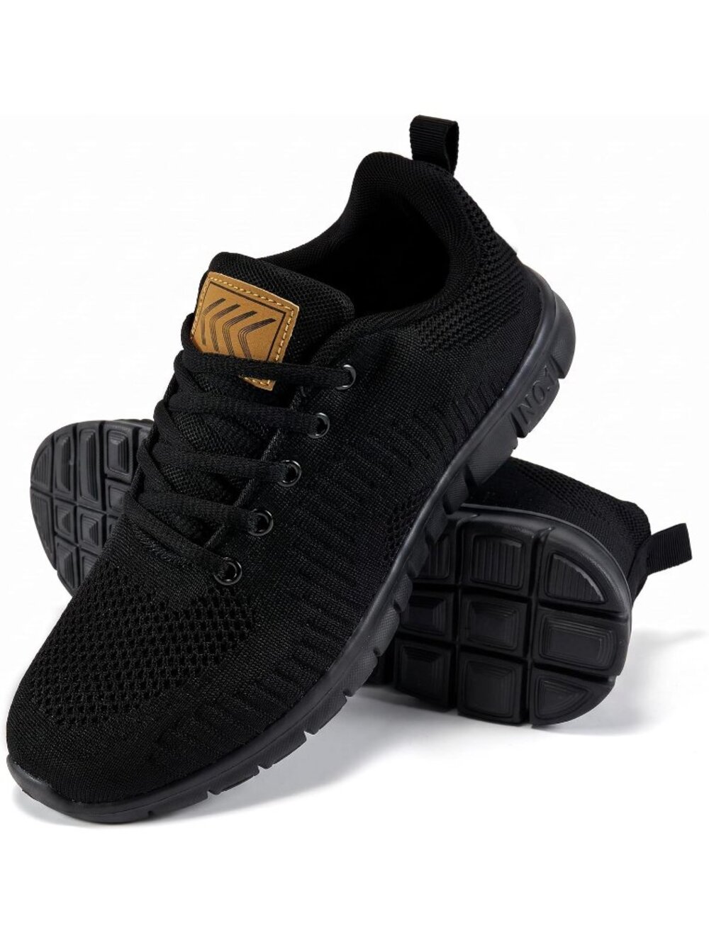 Women's Black Lightweight Non Slip Comfortable Tennis Casual Work Travel Sneaker